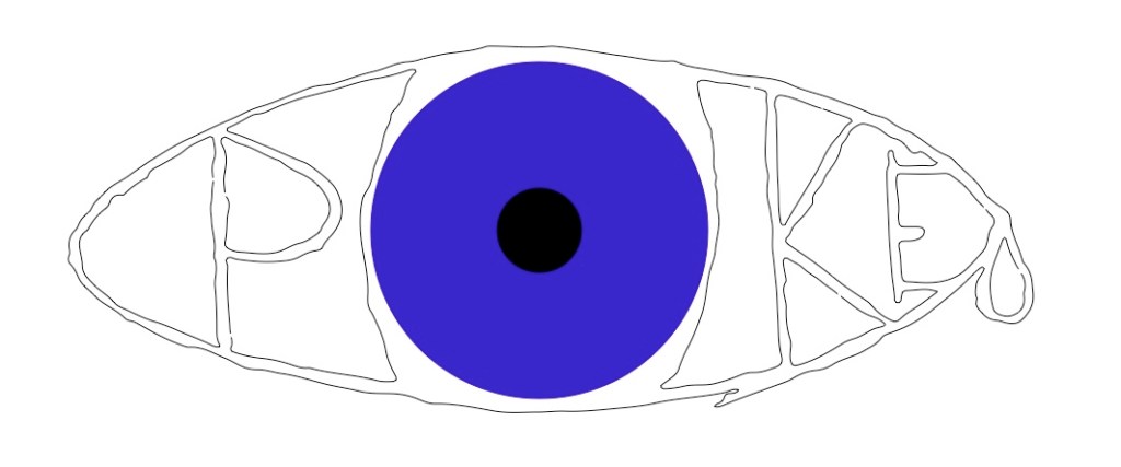The above image but with a nice round blue iris and black pupil.